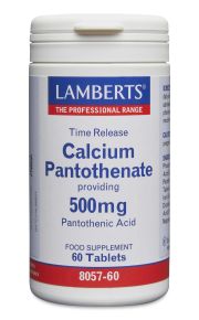 CALCIUM PANTOTHENATE 500mg (Vitamin B5) Pantothenic acid Slow Release (60 Capsules)        