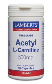 Acetyl-L-CARNITINE 500mg (60 Capsules)   