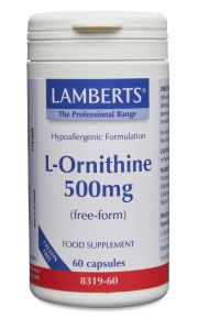 L-ORNITHINE HYRDOCHLORIDE 500mg (60 Capsules)             