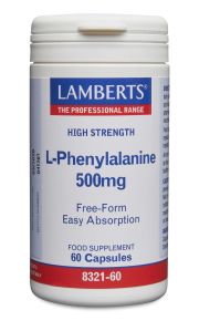 L PHENYLALANINE 500mg (tyrosine precursor) (60 Capsules)                    