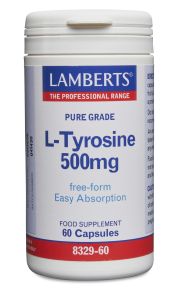 L-TYROSINE 500mg (dopamine precursor) (60 Capsules)   