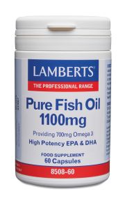 PURE FISH OIL 1100mg (Omega 3 softgels) (60 Capsules)