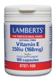 NATURAL VITAMIN E 250iu (skin benefits supplements)  (100 Capsules)                 