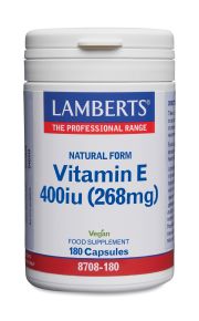 NATURAL VITAMIN E 400iu (d alfa tocoferol supplement) (180 Capsules)                  