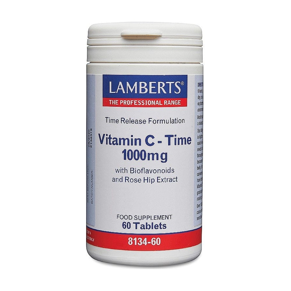 Vitamin C Time, bioflavonoidit & ruusunmarjauute – Lamberts