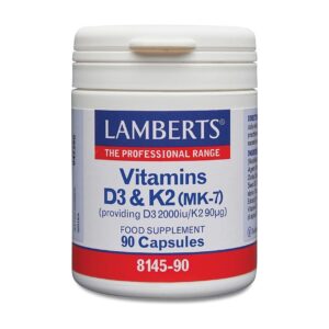 Vitamin D3 & K2 (MK-7) innehåller D3 2000IU och K2 90 µg - Lamberts