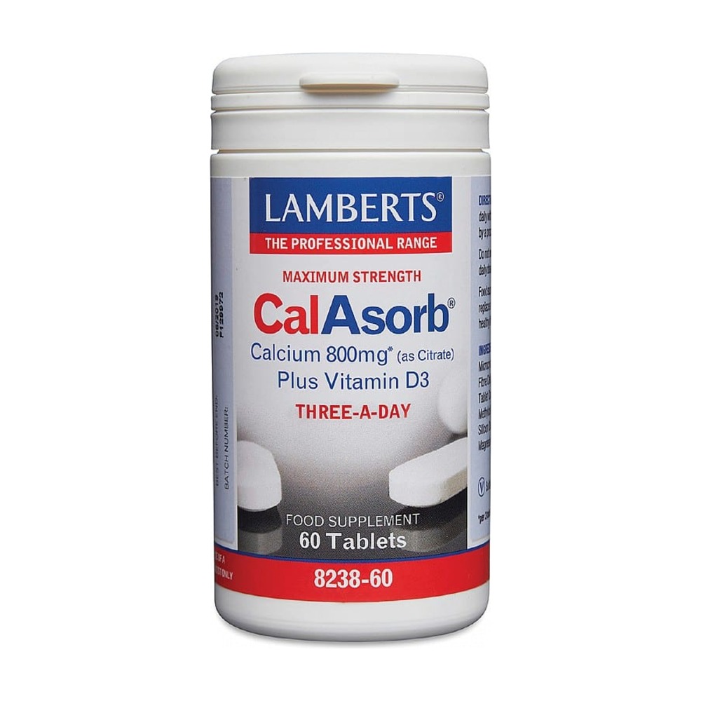 CalAsorb® Kalcium 800 mg (som citrat) plus vitamin D3 - Lamberts